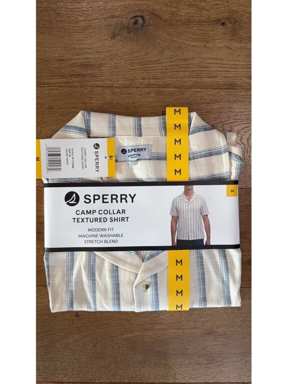 Sperry Camp Collar Textured Shirt Medium 0277